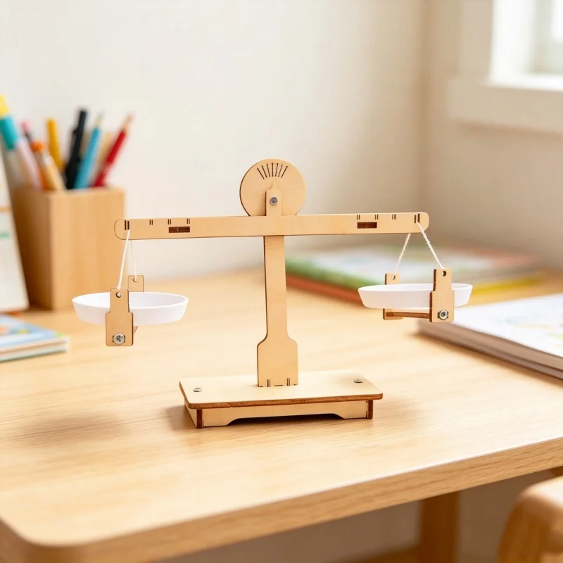 Wooden DIY Balance Scales Asse - Science Project Physics recension och pris