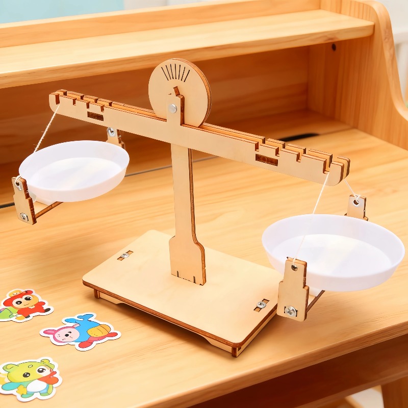 Wooden DIY Balance Scales Asse - Science Project Physics recension och pris