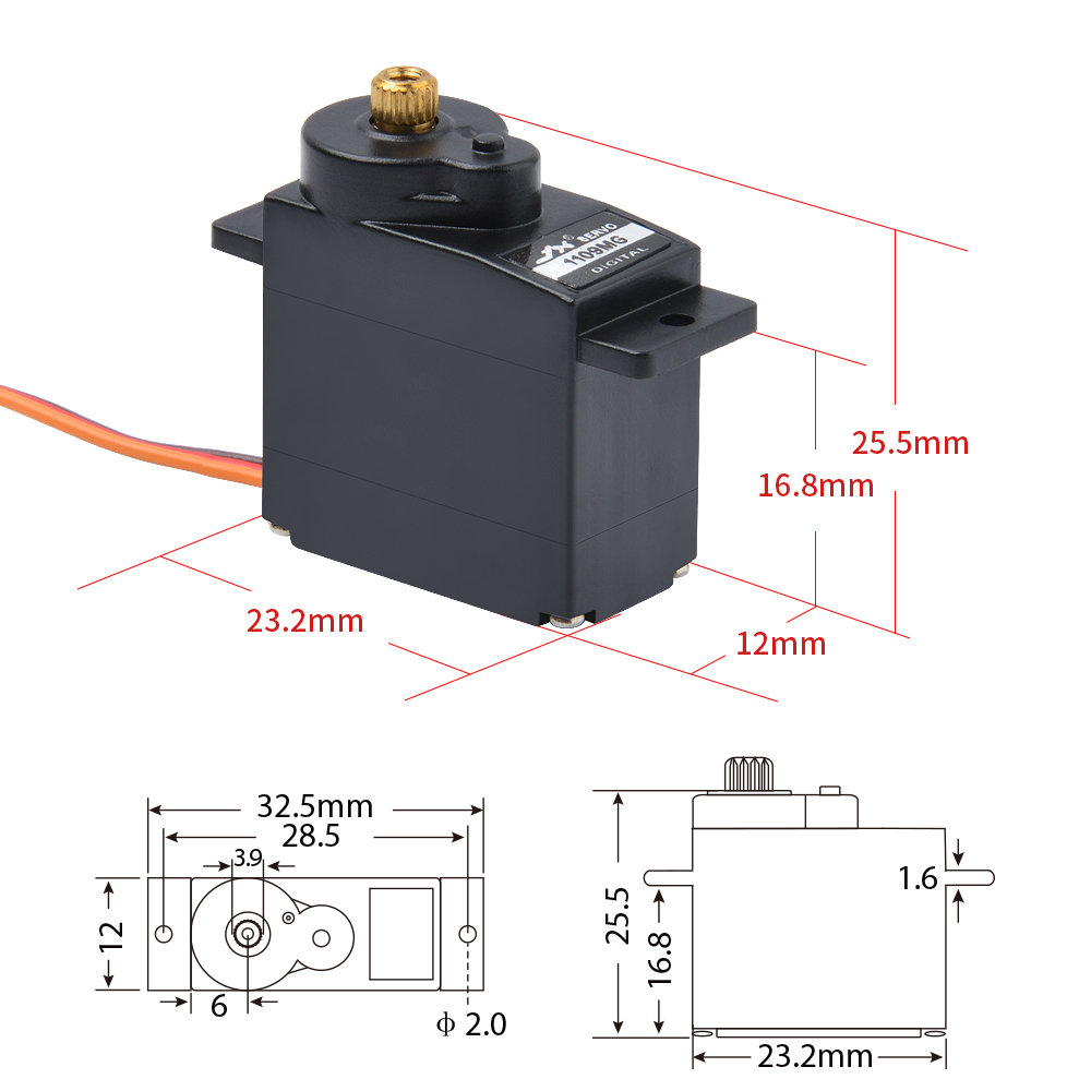 1/2/4 PCS JX Servo PDI-1109MG  - Robot Arm Motor recension och pris